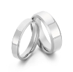Picture of Simple Stainless Steel Double-Beveled Glossy Mirror Couple Ring